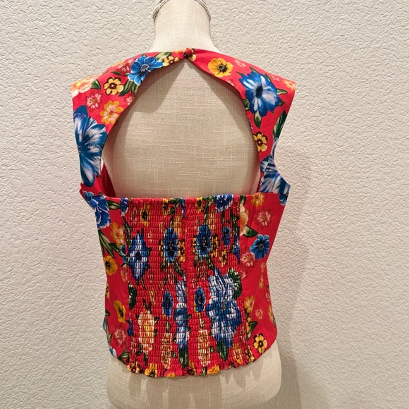 CHELSEA & VIOLET Women’s Ophelia Square Neckline Floral Sleeveless Blouse.SizeXL - Picture 4 of 9